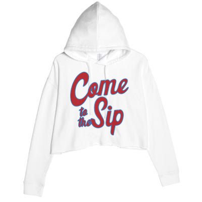 Come To The Sip Crop Fleece Hoodie