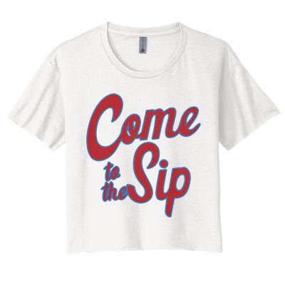 Come To The Sip Crop Top