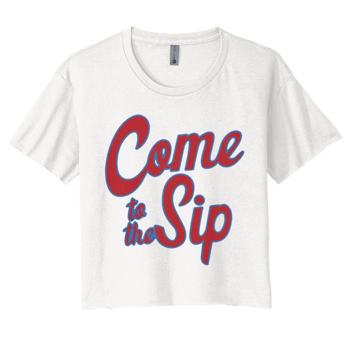 Come To The Sip Crop Top