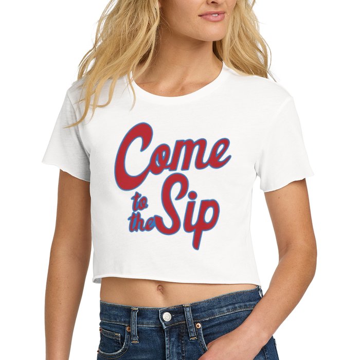 Come To The Sip Crop Top