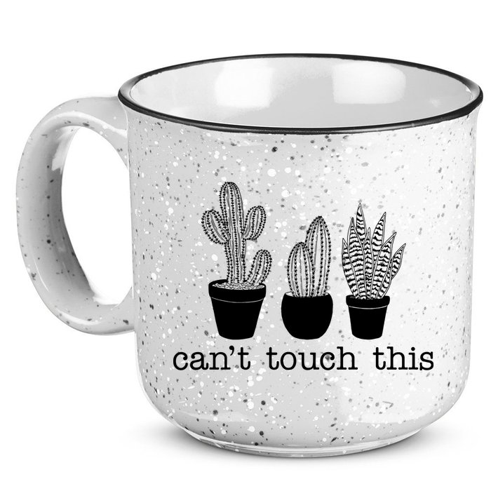 Can't Touch This Funny Cactus 15oz Campfire Ceramic Mug