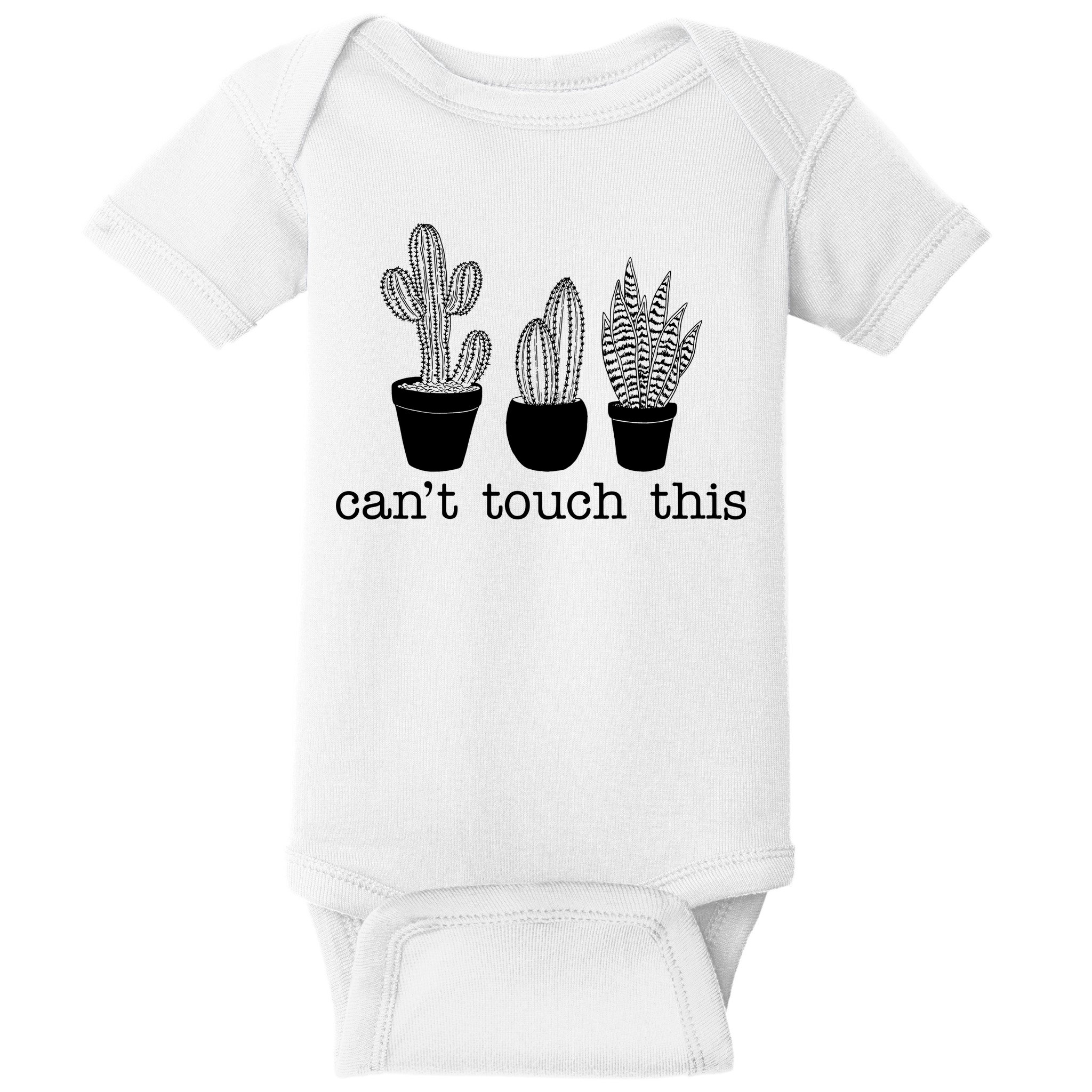 Can't Touch This Funny Cactus Baby Bodysuit