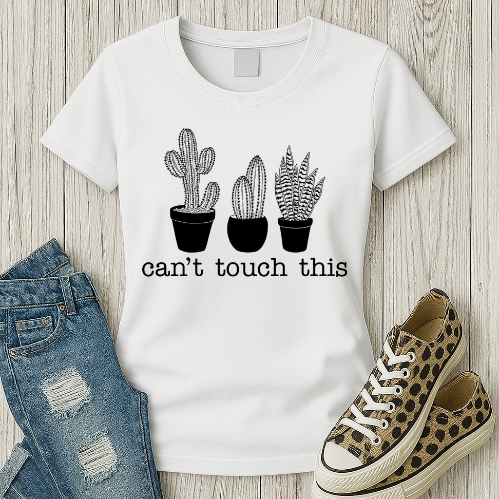 Can't Touch This Funny Cactus Womens T-Shirt