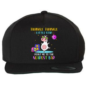 Cow Twinlkle Twinkle Little Star Point Me To The Nearest Bar Gift Wool Snapback Cap