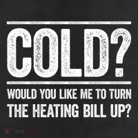 Cold? Turn The Heating Bill Up Funny Dad Joke Thermostat Gift 7 Panel Mesh Trucker Snapback Hat