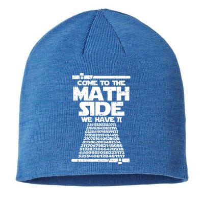 Come To The Math Side We Have Pi Gift 3 14 Day Math Geek Cute Gift Sustainable Beanie