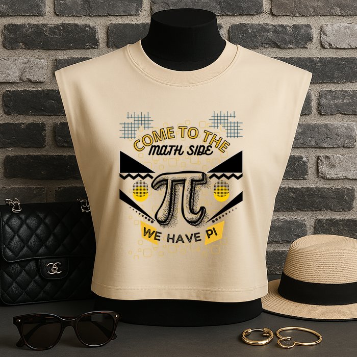 Come To The Math Side We Have Pi Math Pi Day Teacher Garment-Dyed Women's Muscle Tee