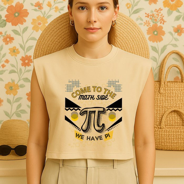 Come To The Math Side We Have Pi Math Pi Day Teacher Garment-Dyed Women's Muscle Tee