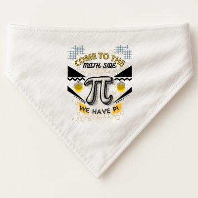 Come To The Math Side We Have Pi Math Pi Day Teacher USA-Made Doggie Bandana