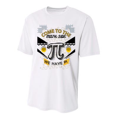 Come To The Math Side We Have Pi Math Pi Day Teacher Performance Sprint T-Shirt