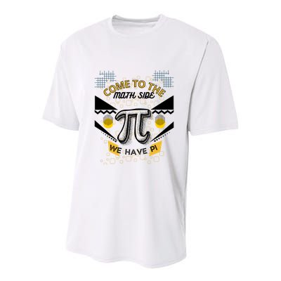 Come To The Math Side We Have Pi Math Pi Day Teacher Youth Performance Sprint T-Shirt