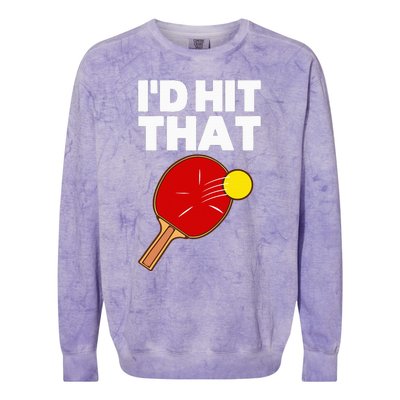 Cool Table Tennis Design Game Ping Pong Lovers Colorblast Crewneck Sweatshirt