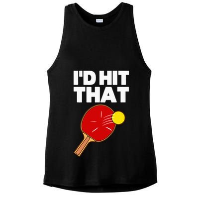 Cool Table Tennis Design Game Ping Pong Lovers Ladies PosiCharge Tri-Blend Wicking Tank