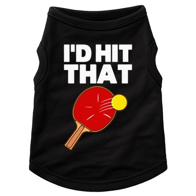 Cool Table Tennis Design Game Ping Pong Lovers Doggie Tank