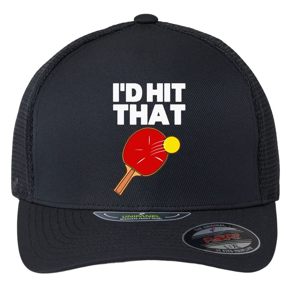 Cool Table Tennis Design Game Ping Pong Lovers Flexfit Unipanel Trucker Cap