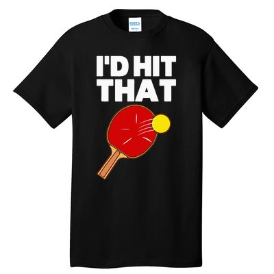 Cool Table Tennis Design Game Ping Pong Lovers Tall T-Shirt