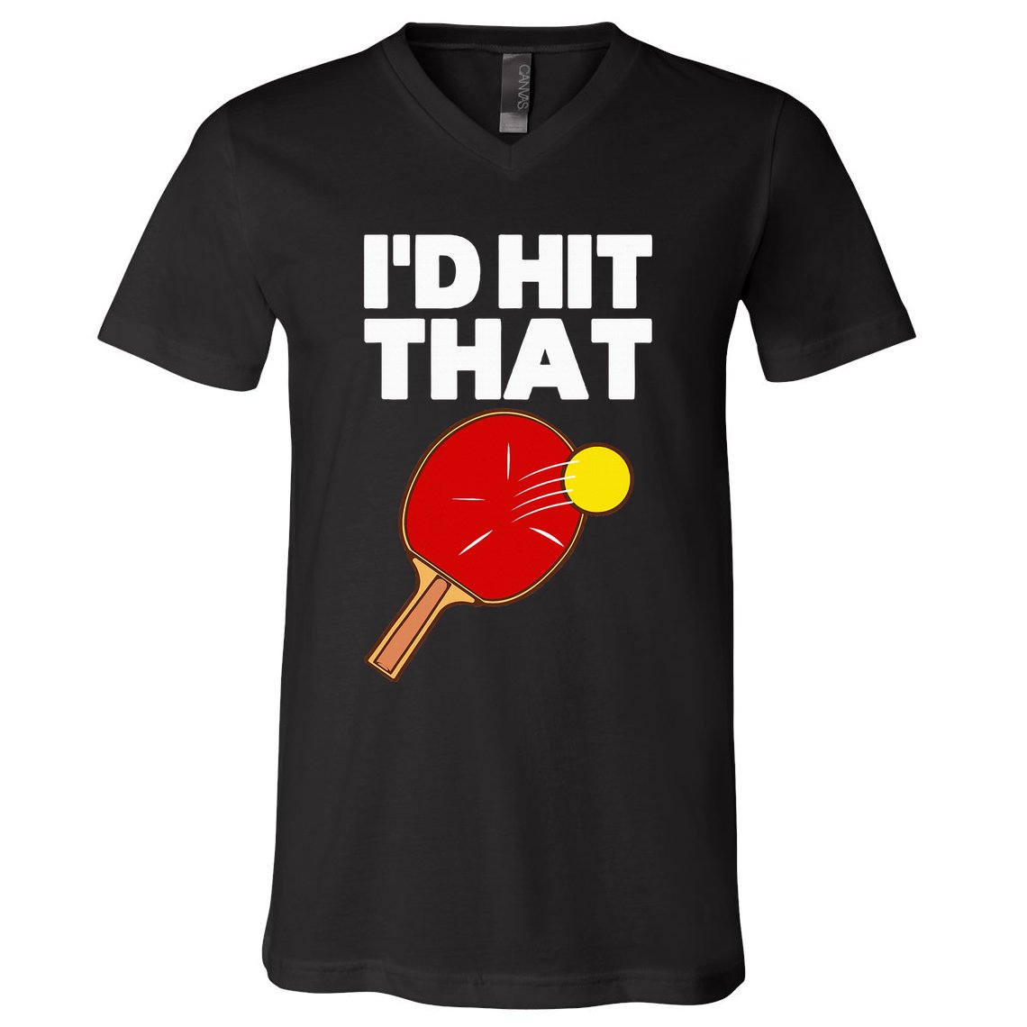 Cool Table Tennis Design Game Ping Pong Lovers V-Neck T-Shirt
