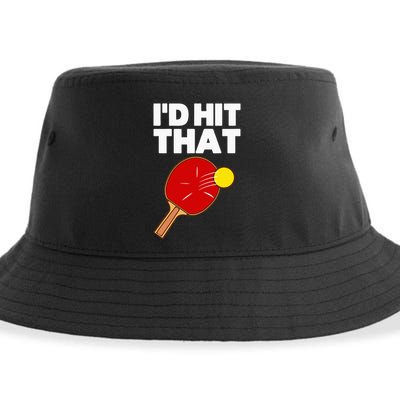 Cool Table Tennis Design Game Ping Pong Lovers Sustainable Bucket Hat