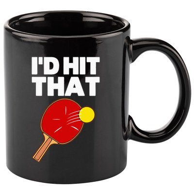 Cool Table Tennis Design Game Ping Pong Lovers 11oz C Handle Ceramic Mug