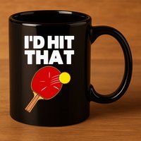 Cool Table Tennis Design Game Ping Pong Lovers 11oz C Handle Ceramic Mug