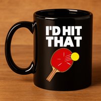 Cool Table Tennis Design Game Ping Pong Lovers 11oz C Handle Ceramic Mug