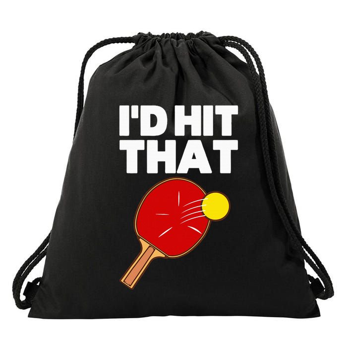 Cool Table Tennis Design Game Ping Pong Lovers Drawstring Bag