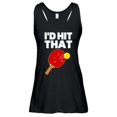 Cool Table Tennis Design Game Ping Pong Lovers Ladies Essential Flowy Tank