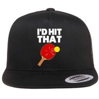 Cool Table Tennis Design Game Ping Pong Lovers Flat Bill Trucker Hat
