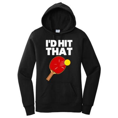 Cool Table Tennis Design Game Ping Pong Lovers Women's Pullover Hoodie