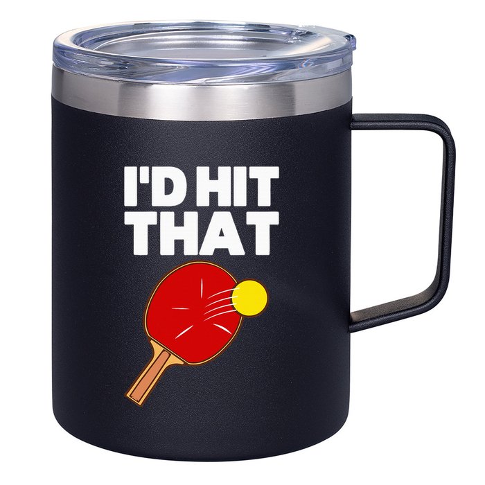 Cool Table Tennis Design Game Ping Pong Lovers 12oz Stainless Steel Coffee Mug