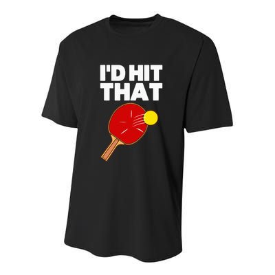 Cool Table Tennis Design Game Ping Pong Lovers Youth Performance Sprint T-Shirt