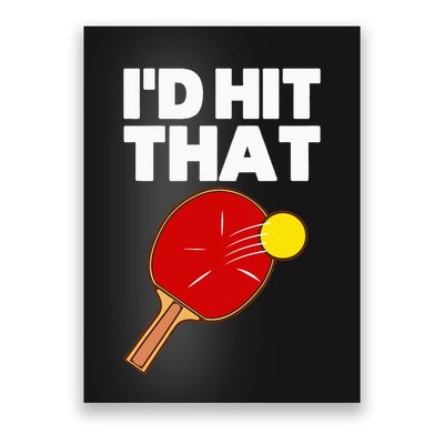 Cool Table Tennis Design Game Ping Pong Lovers Poster