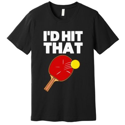 Cool Table Tennis Design Game Ping Pong Lovers Premium T-Shirt