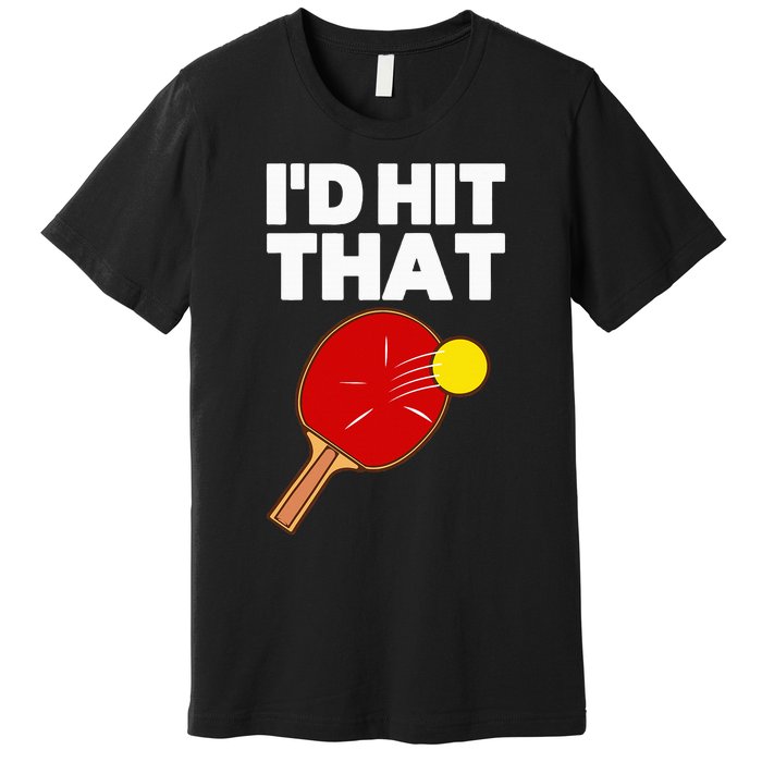 Cool Table Tennis Design Game Ping Pong Lovers Premium T-Shirt