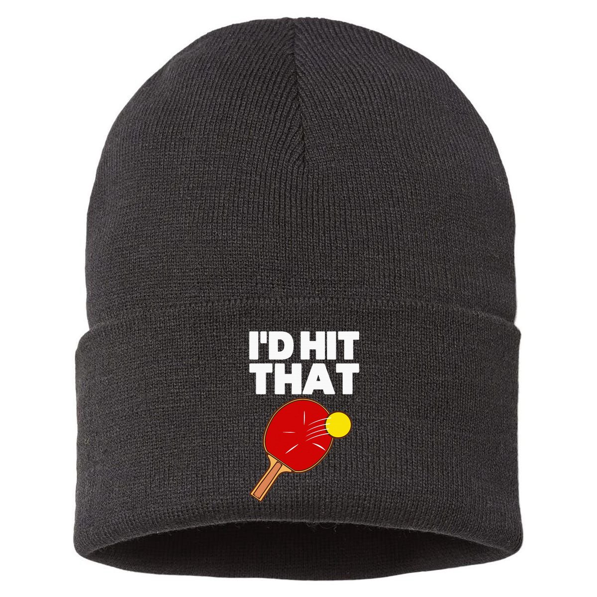 Cool Table Tennis Design Game Ping Pong Lovers Sustainable Knit Beanie
