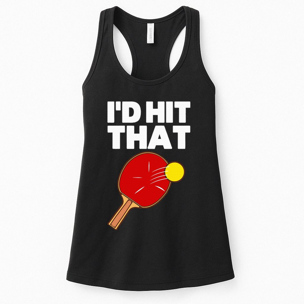 Cool Table Tennis Design Game Ping Pong Lovers Womens Tank Top