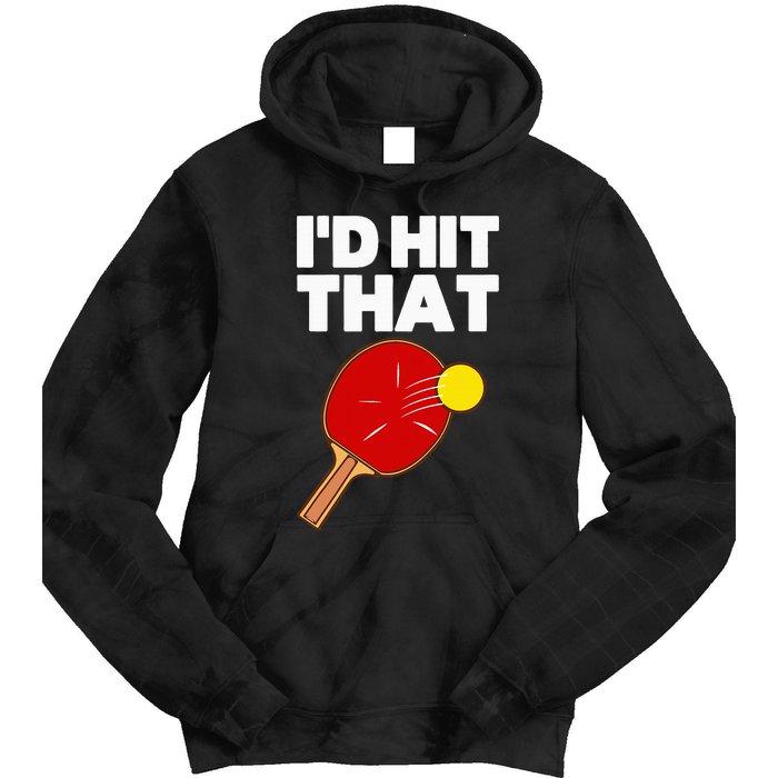 Cool Table Tennis Design Game Ping Pong Lovers Tie Dye Hoodie