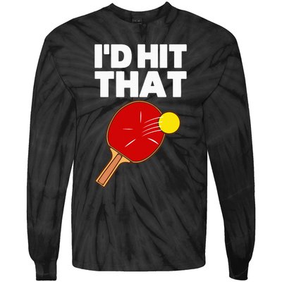 Cool Table Tennis Design Game Ping Pong Lovers Tie-Dye Long Sleeve Shirt