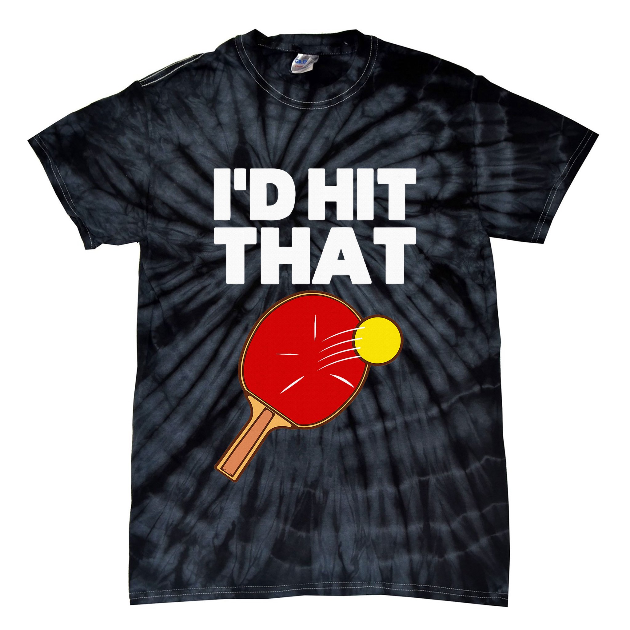 Cool Table Tennis Design Game Ping Pong Lovers Tie-Dye T-Shirt