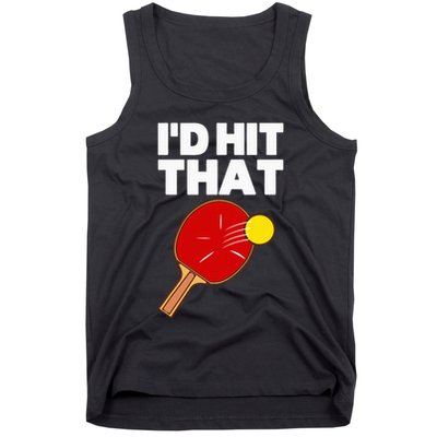 Cool Table Tennis Design Game Ping Pong Lovers Tank Top