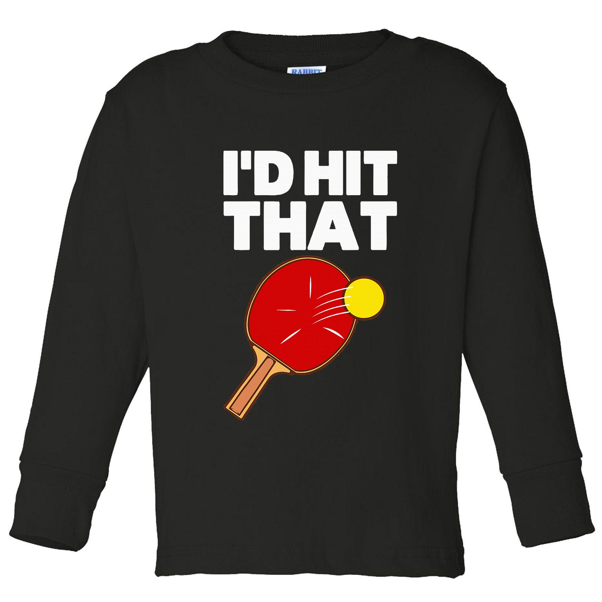 Cool Table Tennis Design Game Ping Pong Lovers Toddler Long Sleeve Shirt
