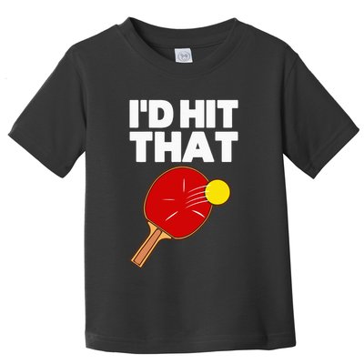 Cool Table Tennis Design Game Ping Pong Lovers Toddler T-Shirt