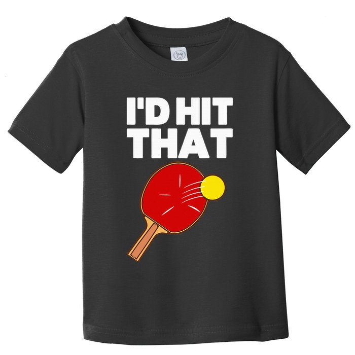 Cool Table Tennis Design Game Ping Pong Lovers Toddler T-Shirt