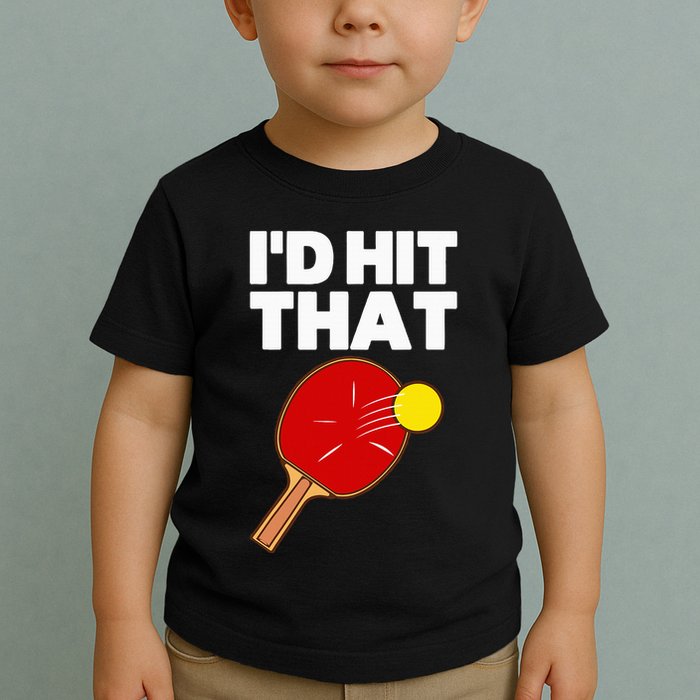 Cool Table Tennis Design Game Ping Pong Lovers Toddler T-Shirt