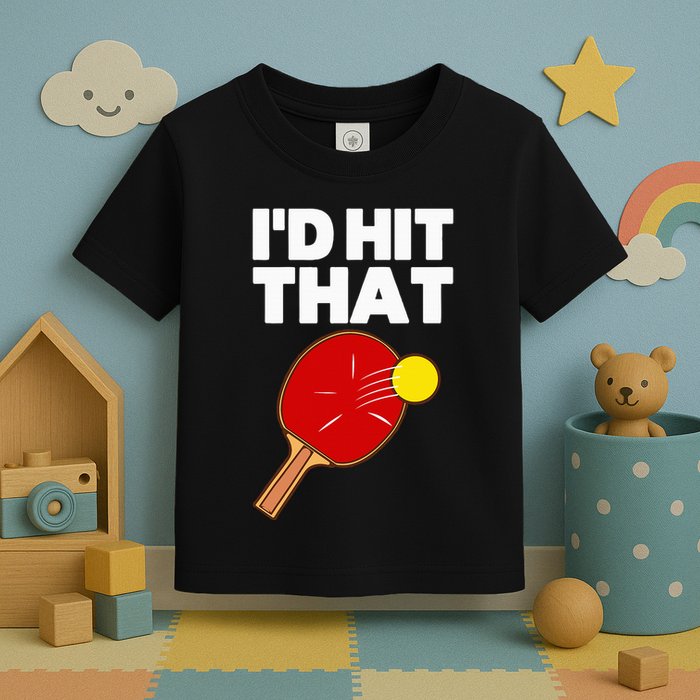 Cool Table Tennis Design Game Ping Pong Lovers Toddler T-Shirt