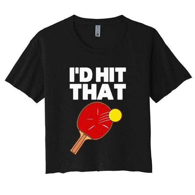 Cool Table Tennis Design Game Ping Pong Lovers Crop Top