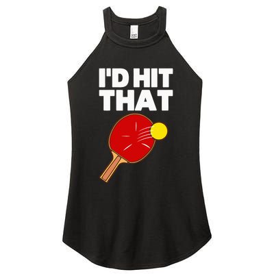 Cool Table Tennis Design Game Ping Pong Lovers Women's Perfect Tri Rocker Tank