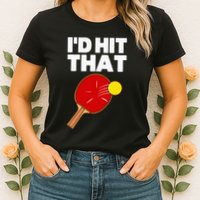 Cool Table Tennis Design Game Ping Pong Lovers Womens T-Shirt