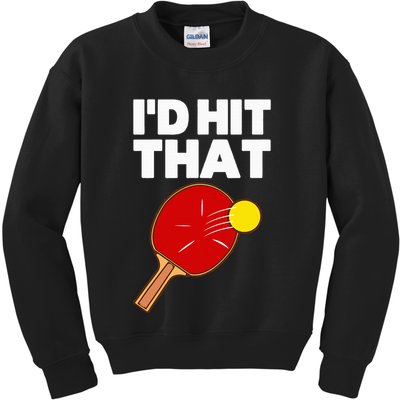 Cool Table Tennis Design Game Ping Pong Lovers Kids Sweatshirt