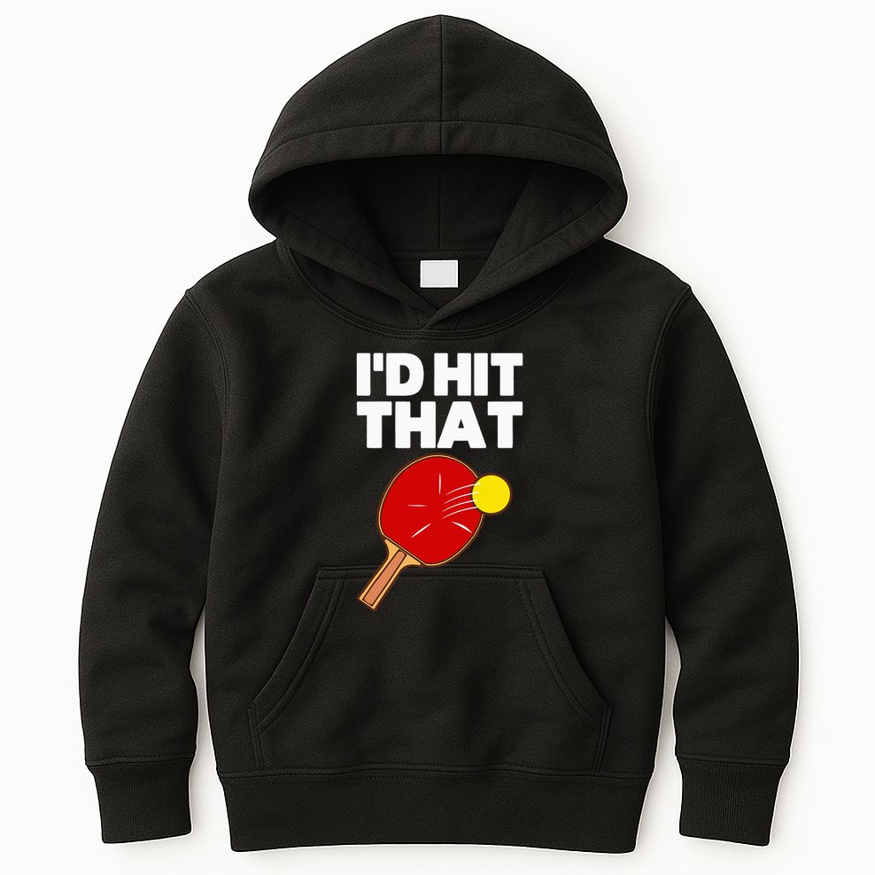 Cool Table Tennis Design Game Ping Pong Lovers Kids Hoodie
